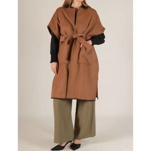 NEW BEFORE YOU COLLECTION blanket stitch jacket in camel